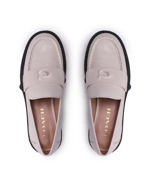 Coach Loafersy Leah CB990 Beżowy Rozmiar 36.5