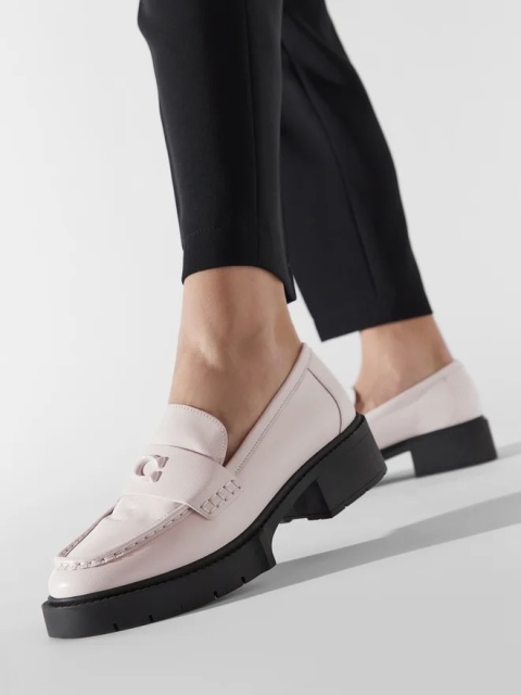 Coach Loafersy Leah CB990 Beżowy Rozmiar 36.5