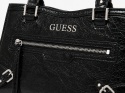 GUESS CZARNA LAKIEROWANA TOREBKA KLASYCZNA Z ĆWIEKAMI 18x26x10 1GŁA