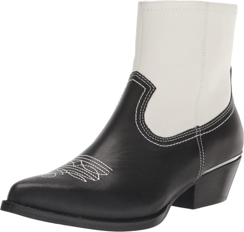 DKNY Women's Lukas-Cowboy Booties Combat kozaki Rozmiar 37 Skóra naturalna