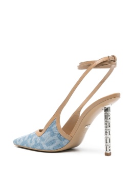 GCDS 120mm slingback leather pumps rozmiar 37