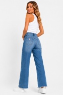 GUESS 80s Straight Jeans – damskie jeansy wide leg z przetarciami, rozmiar 26