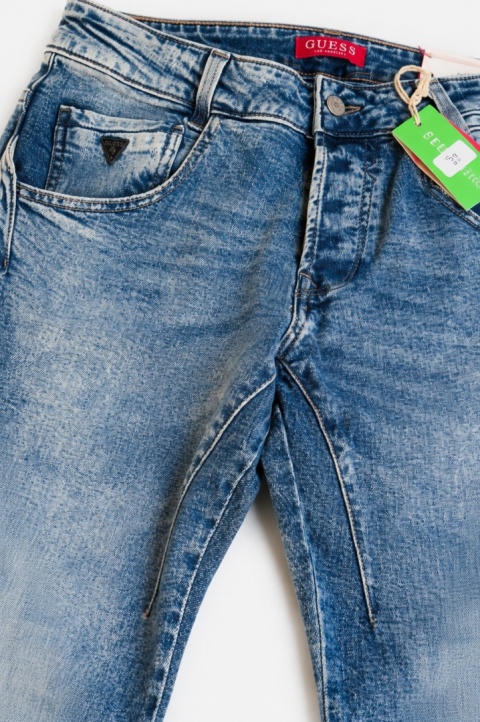 GUESS Dylan Low Rise Slim Tapered Jeans Męskie – Niebieskie Denim – W29/L32