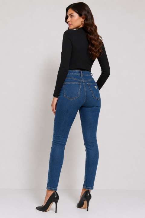 GUESS Jen Skinny Jeans W24 / EU34 – Wysoki Stan – Niebieskie Jeansy Skinny – Nowe z Metką