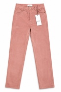 GUESS Kelly Straight – damskie spodnie z imitacji zamszu, pudrowy róż, rozmiar 24