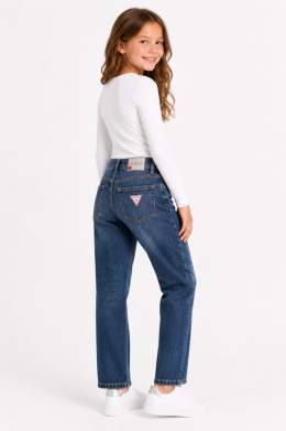 GUESS Kids Jeansy Dziewczęce Straight Fit Niebieskie Denim Rozm. 24 / EU 24