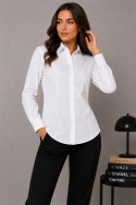 GUESS Korinna Shirt Biała Koszula Damska z Kryształkami Logo rozmiar XS