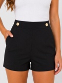 GUESS Lily Short Czarne Eleganckie Szorty Damskie Wysoki Stan Rozmiar S