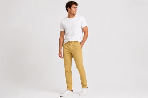 GUESS Marciano Męskie spodnie chino beżowe – rozmiar 54 – nowe z metką