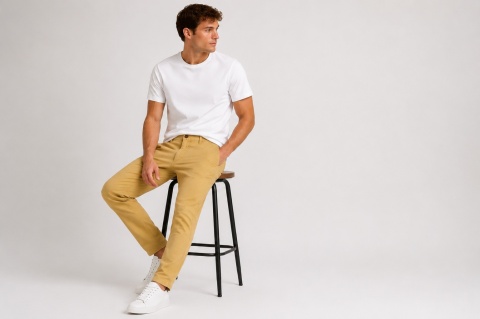 GUESS Marciano Męskie spodnie chino beżowe – rozmiar 54 – nowe z metką