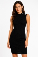 GUESS Paula All Over G Logo Dress Czarna Sukienka Mini Dopasowana Logo R. S Nowa