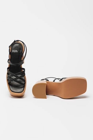 Jeffrey Campbell Sandały Clementine Chunky Leather, czarne rozmiar 40