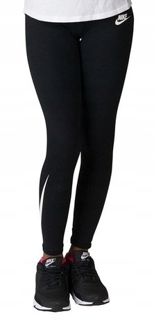 Legginsy Dziewczęce Nike Codzienne Bawełniane AJ6842-010 r. S 128-137 cm