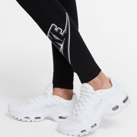 Legginsy Dziewczęce Nike Sportowe Dopasowane Bawełna DD6278-010 L 146-156