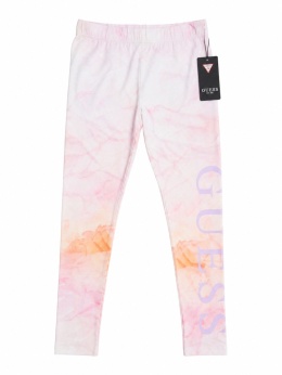 Legginsy dziecięce Guess Kids Floral Print Pink – pastelowy wzór, logo GUESS Rozmiar 122