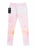 Legginsy dziecięce Guess Kids Floral Print Pink – pastelowy wzór, logo GUESS Rozmiar 122