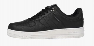 Męskie Sneakersy Skórzane Jack & Jones Czarne Rozmiar 42