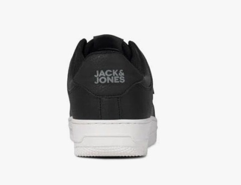 Męskie Sneakersy Skórzane Jack & Jones Czarne Rozmiar 42