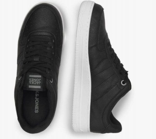 Męskie Sneakersy Skórzane Jack & Jones Czarne Rozmiar 42