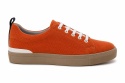 Paco Mishel Sneakersy damskie pomarańczowe – sztruksowe, casual, rozmiar 40