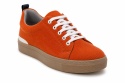 Paco Mishel Sneakersy damskie pomarańczowe – sztruksowe, casual, rozmiar 40