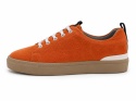 Paco Mishel Sneakersy damskie pomarańczowe – sztruksowe, casual, rozmiar 40