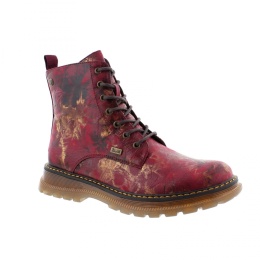 RIEKER 92810-35 Burgundy Print rozmiar 40 trapery