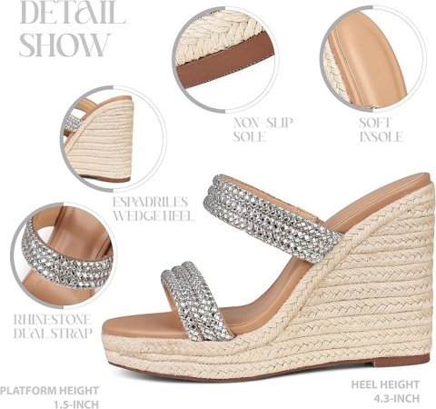 Steve Madden Sandały na koturnie rozmiar 41