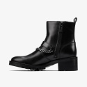 CLARKS WOMEN'S ROSELEIGH HIGH BLACK rozmiar 40 BOTKI skóra naturalna