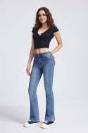 Damskie jeansy push-up , modelujące sylwetkę, dopasowane, elastyczne L