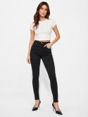 GUESS 1981 Skinny High Rise Jeans Damskie Czarne w Delikatne Prążki – Rozmiar 24