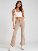 GUESS Arya Cropped Mini Flare Jeans Damskie Beżowe – 24/27 dzwony