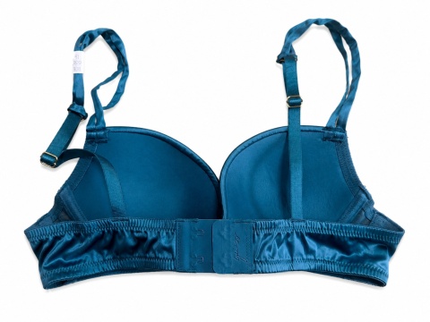 GUESS Biustonosz Push-Up z Koronką Turkusowy/Czarny 30B