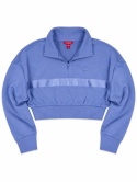 GUESS Bluza Damska Crop 1/2 Zip Fioletowa/Lawendowa rozmiar M