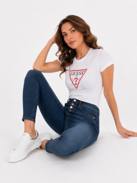 GUESS High Rise Skinny Fenice – jeansy damskie, rozmiar 25 xs