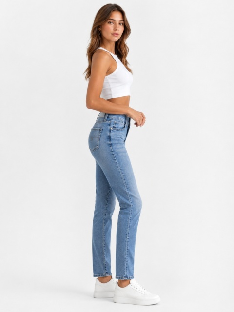 GUESS Jeans Lift Up Straight damskie – jasnoniebieskie, wysoki stan, rozmiar 29/L32