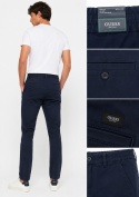 GUESS Męskie Spodnie Chino Regular Fit Granatowe Lyocell – Rozmiar W33 L32