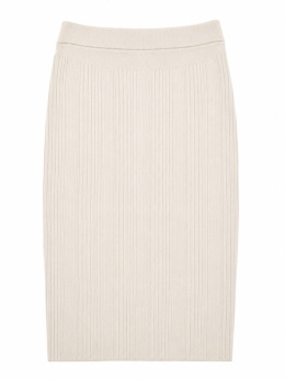 GUESS Spódnica prążkowana midi ecru rozmiar S (EU 36)