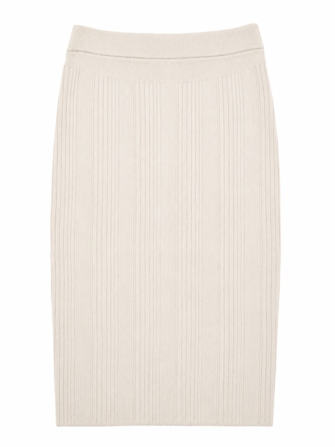 GUESS Spódnica prążkowana midi ecru rozmiar S (EU 36)