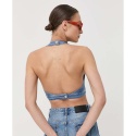 GUESS THALIA Denim Top Jeansowy Halter Niebieski Rozmiar L
