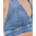 GUESS THALIA Denim Top Jeansowy Halter Niebieski Rozmiar L