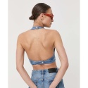 GUESS THALIA Denim Top Jeansowy Halter Niebieski Rozmiar L