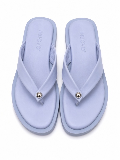 Klapki damskie Inuovo Light Blue skórzane japonki Skóra naturalna rozmiar 36