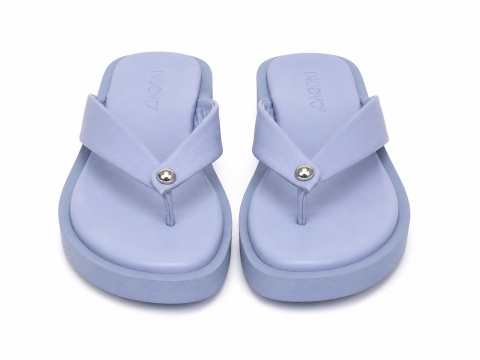 Klapki damskie Inuovo Light Blue skórzane japonki Skóra naturalna rozmiar 36