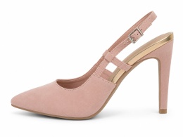 MARCO TOZZI Rose Comb Czółenka Slingback Pudrowy Róż – Szpilki Damskie – Rozmiar 38