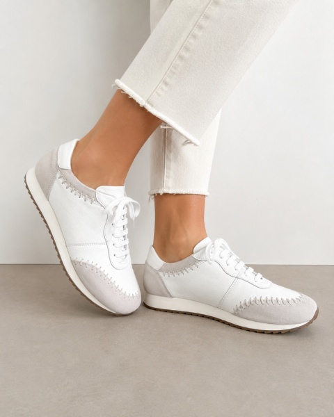 NEXT Signature Skórzane Sneakersy Damskie Białe Skóra Naturalna Rozmiar 40