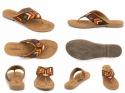 Sandały japonki LAZAMANI damskie z koralikami boho – rozmiar 36