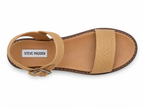 Steve Madden Tesa – damskie sandały z rafii, beżowe, rozmiar 40