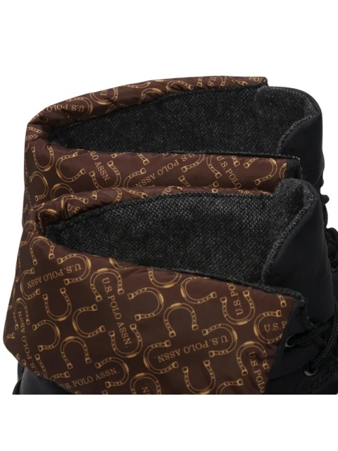 U.S. Polo Assn. Sznurowane botki sniegowce Bruna005 (BRUNA005W/BN1) czarne rozmiar 37