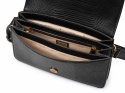 GUESS Czarna Torebka Damska Crossbody – Faktura Jaszczurki – 23 × 15 × 7 cm
